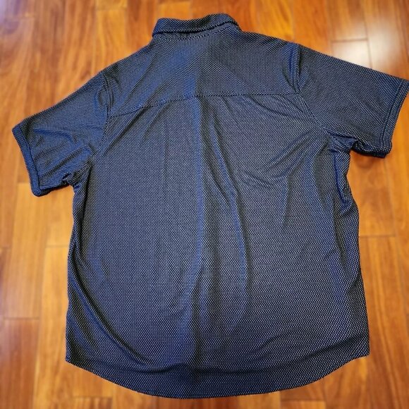 Point Zero BLK, Men's short sleeve, button, Navy & white diamonds, XL, Shirt - Picture 2 of 5